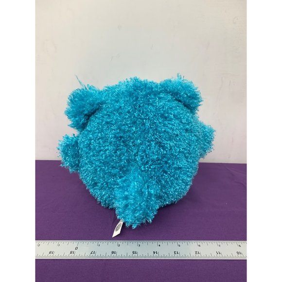 Pikmi Pops Moose Blue Pink Heart Embroidered Face 8 Inch Round Plush Stuffed Ani - Picture 3 of 8